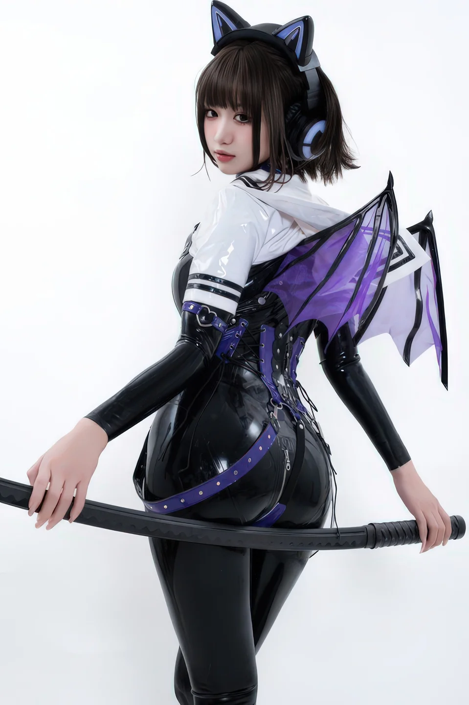 柒柒要乖哦 - No.066 白棚胶衣 [78P-231MB] tg@simisebaisi 【丝足阁】006.webp